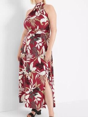 Lane Bryant Halter Style Floral Maxi Dress NWT Size 18/20